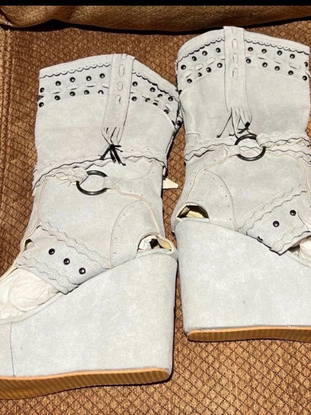 sandal wedges el vaquero inspired boho free people platform goddess 38